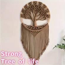 One Piece, Pure Hand-Woven Bohemian Strong Life Tree, Hand-Woven Strong Life Tree, Woven Wall Hanging Decorations, Handmade Living Room Bedroom Decorations, Home Hanging Decorations - Multicolor - View 1