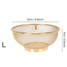 Set de 3/1 pieza Escurridor de acero inoxidable, escurridor multiusos con agujeros para lavar vegetales y arroz