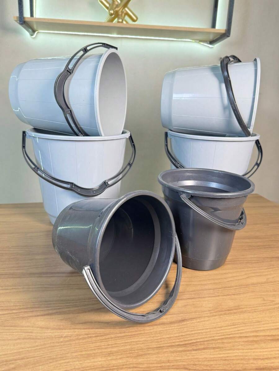 Complete Bucket Set: 2 Of 5L, 2 Of 10L And 2 Of 15L For All Needs - 淺灰色 - 查看 1