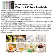 OCTAVO 旅行电水壶便携式迷你水壶，小型热水器，500 毫升，快速烧水，具有自动关闭和干烧保护功能，非常适合旅行、办公室和酒店使用 - 查看 7