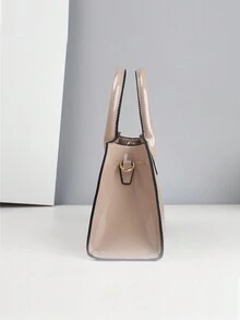 2 chiếc/bộ Túi xách thời trang họa tiết da cá sấu thanh lịch, Túi đeo vai đa năng dung tích lớn, Thiết kế thời trang, Túi vuông nhỏ thời trang mới cho nữ Túi xách đeo vai đa năng Thường ngày nhiều lớp Dung tích lớn có mặt dây chuyền, Thích hợp cho du lịch, mua sắm, Túi đeo chéo, Túi tote đeo vai sang trọng nhẹ cho nữ Túi màu khối Thường ngày đa năng Dung tích lớn Túi đeo vai/đeo chéo - Màu Khaki - Xem 3