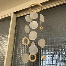 1 件艺术风铃饰品，北欧家居装饰，客厅，卧室，寄宿家庭墙壁装饰，礼物，装饰艺术沿海风铃移动 - 手工制作的装饰与航海贝壳装饰 - 非常适合客厅、门廊、海滨别墅、户外空间和沿海家居装饰爱好者 - 彩色 - 查看 2