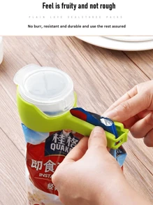 带盖密封夹，保鲜用塑料夹，食品保鲜剂，旅行厨房用具，食品储藏袋，便携式瓶盖夹，圣诞节、万圣节、感恩节礼物，适合朋友和家人 - 彩色 - 查看 3