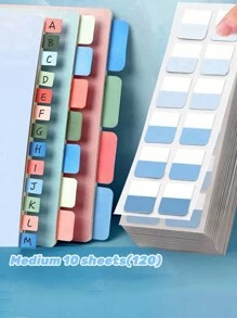 licao 書籍註釋用品，10入組便簽套裝，帶標尺，用於索引選項卡頁標記60種顏色