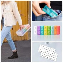 Monthly Pill Organizer 2 Times A Day, 30 Day Pill Organizer 2 Times A Day, Monthly Pill Organizer 2X A Day With A Pill Box