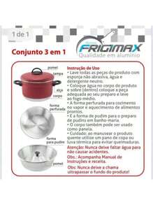 3-In-1 Bain-Marie Pudding Pot, Couscous Maker And Vegetables - Red - View 3