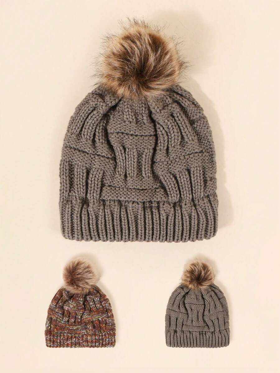 1 chiếc mũ len phong cách Y2K Unisex có tua rua, ấm áp khi đi chơi ngoài trời/đi làm hàng ngày, thích hợp cho mùa đông - mũ dệt kim - Xem 1