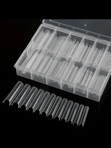 120pcs KOPER Transparent U-Shape Nail Extension Forms With Scale, Long Square Shape, Glossy Finish For Acrylic Nails - Quick Building Gel Mold - Clear - View 5