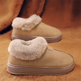 Stivali da neve imbottiti termici da uomo, ciabatte termiche e morbide da casa, con suola in gomma antiscivolo, scarpe casual da sport per esterni da uomo, con suola in gomma