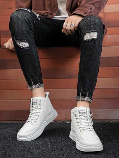 New Leather Boots, Vintage Workwear Boots, Boots, British Style Shoes, New High-Top Shoes, Black Shoes