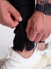 Kit 3 Tactel Pants With Elastane For Men's Sportswear - 黑色 - 查看 7