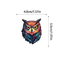 Bộ 50 miếng dán hình cú mèo phong cách cổ điển, nhãn dán hoạt hình dễ thương dùng để làm sổ lưu niệm, niêm phong, văn phòng phẩm, thiệp, phong bì, đồ trang trí đàn guitar, quà tặng Giáng sinh, đồ dùng cho tiệc tùng, phần thưởng - màu đen - Xem 2