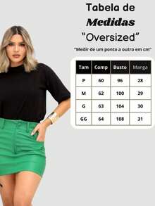 Kit With 3 T-Shirts Basic Loose Blouse Normal Loose High Neck Women's Soft Premium Cotton Gym Set Style - 橘色 - 查看 5