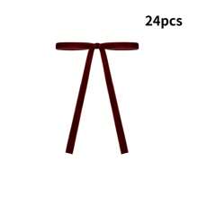 12/24 Pcs Velvet Christmas Bows For Christmas Tree Rustic Crafts Gift Bows Vintage Velvet Ribbon Bows For Xmas Home Outdoor Indoor Valentines