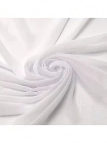 Chiffon Fabric Transparent Muslin Light Thin 1 Meter (1.00 X 1.50) - White - View 2
