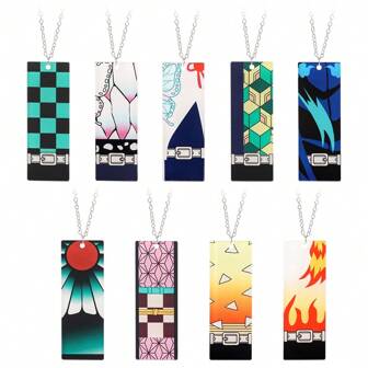 1 件时尚精致的动漫鬼灭之刃个性化潮流项链，适合日常佩戴