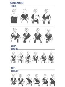 1入組嬰兒包裹背帶-全能原創透氣嬰兒揹巾，輕巧、免提嬰兒背帶，適用於新生兒、嬰兒背帶夏季網眼材質，適用於沙灘游泳池，透氣 - 灰色 - 查看 7