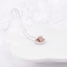 1 chiếc nhẫn hình trái tim được quấn bằng bạc S925, phong cách thời trang, dành cho ngày kỷ niệm/ngày tưởng niệm - Bạc - Xem 4