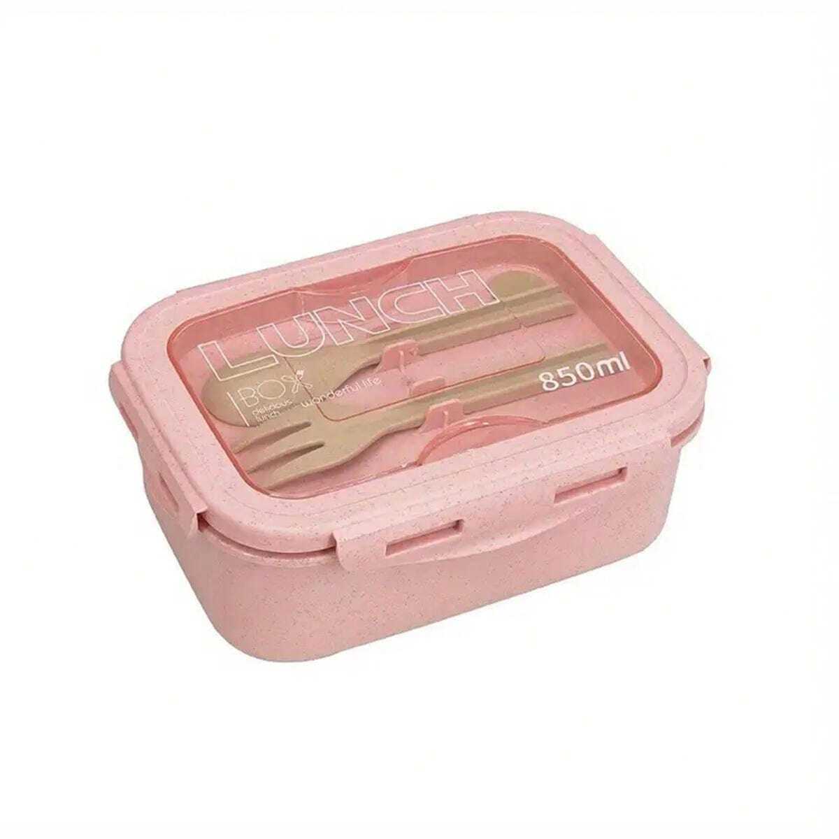 1pc Lunch Box, Modern Design With Included Utensil Set