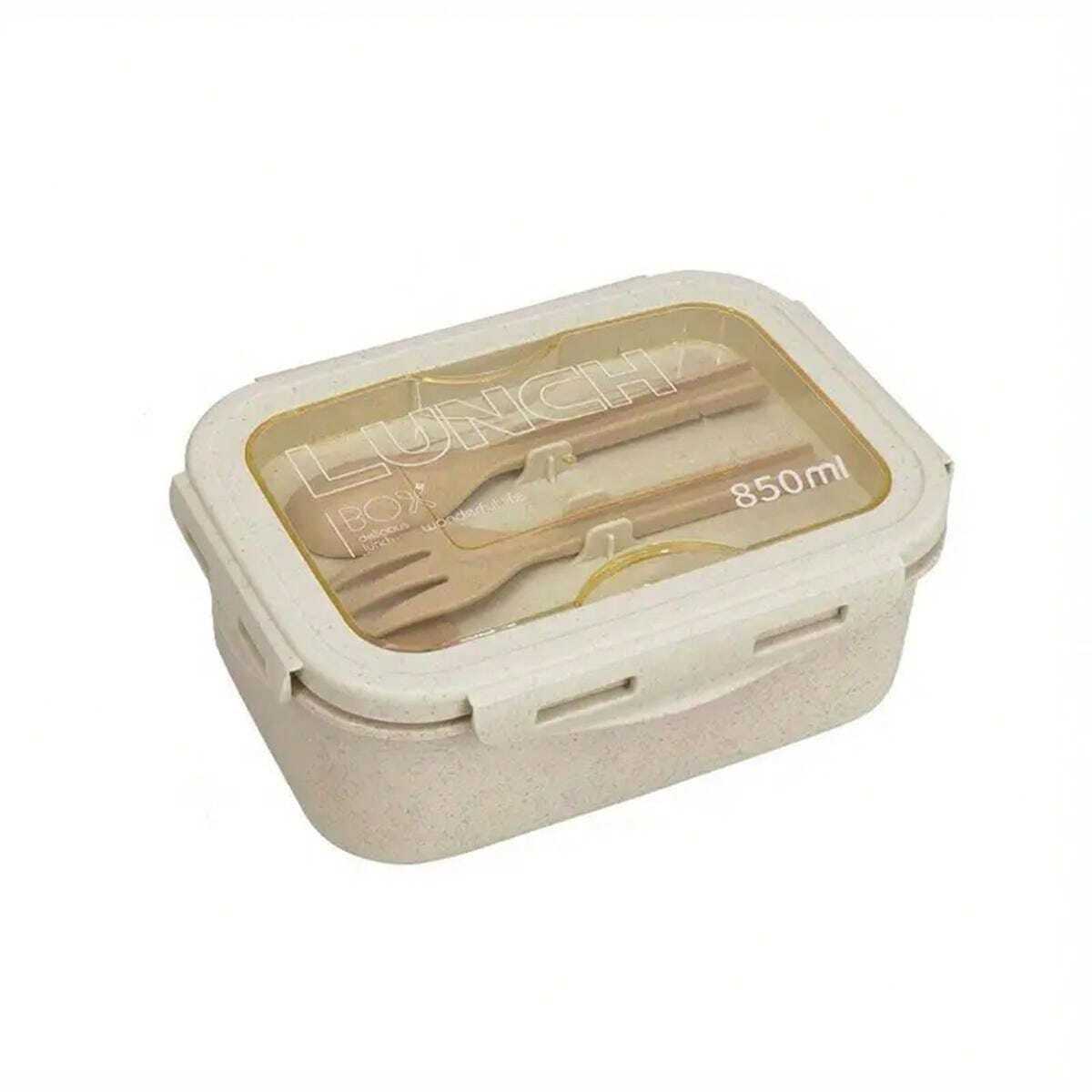 1pc Lunch Box, Modern Design With Included Utensil Set