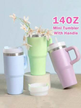 14oz Stainless Steel Insulated Water Bottle With Lid And Straw, Tumbler Cup, Shatterproof, Suitable For All Seasons - Great For Back To School, Birthday, Halloween, Christmas Gifts (Includes 1 Reusable Straw)