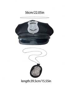 4pcs Children's Role-Playing Party Dance Dress Up Simulation Cosplay Props Police Hats Toys Uniforms
