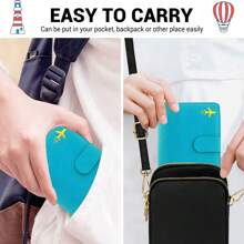 [Personalizado] Porta pasaporte personalizado con nombre, se puede dar como regalo de Navidad a la familia, porta pasaporte actualizado con ranuras para tarjetas, cartera de viaje RFID para hombres/mujeres/familia y negocios, de moda, compacta, conveniente, fácil de transportar, esencial para viajar