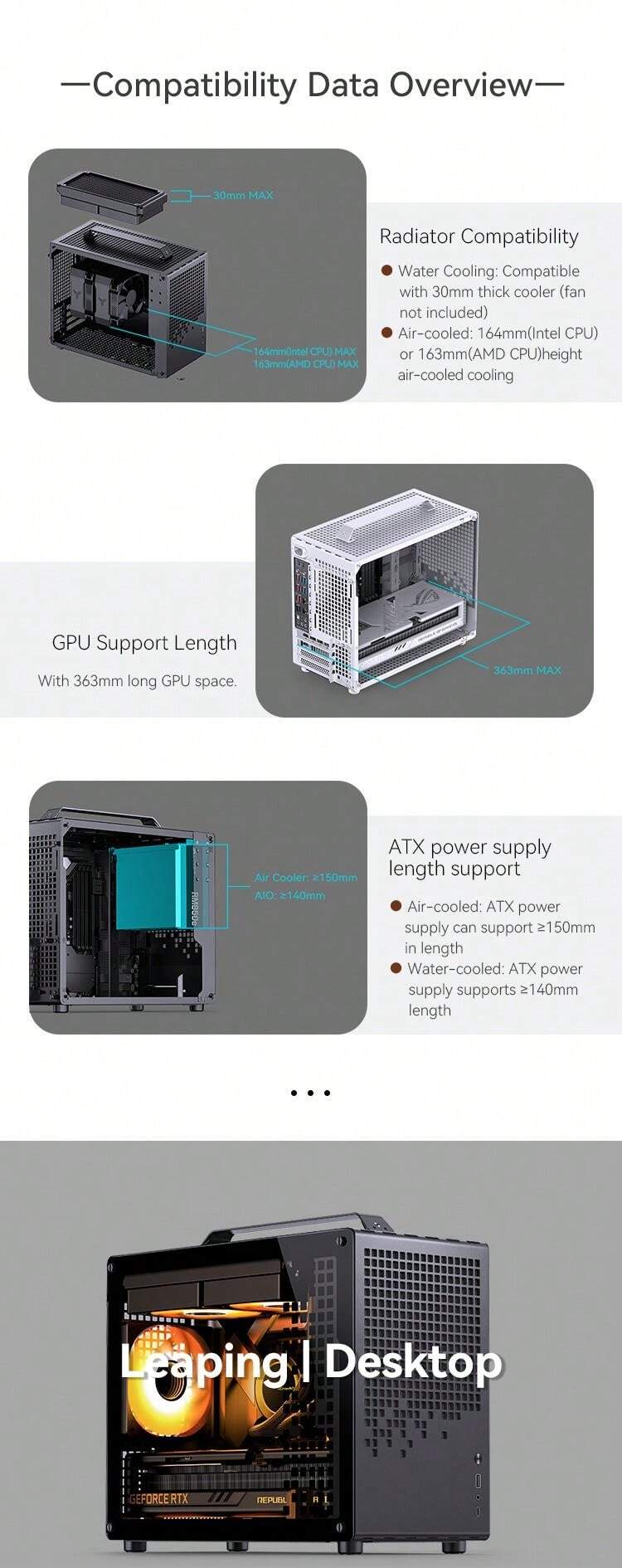 Jonsbo JONSBO Z20 MATX Case Detachable Handle Supports 240 Water-Cooled ...