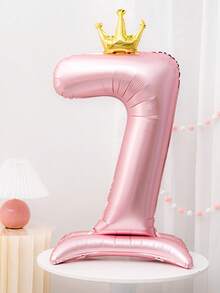 1 quả bóng bay hình vương miện màu đen 32 inch có đế, nền trang trí đứng màu xanh lá cây giỏ màu đen hồng, thích hợp cho tiệc sinh nhật, lễ kỷ niệm, chụp ảnh sinh nhật, trang trí ngày lễ Giáng sinh - Hồng - Xem 11