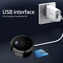 1pc Black Mini Camera, Remote Smart Monitoring, Human Motion Detection, Wireless Smart Camera, Home Security Surveillance Camera, TF Card Storage (Original Shipment Exclude TF Card), USB Quick Charge, Long Battery Life, Infrared Night Vision, Night Recording, Loop Recording Security Camera