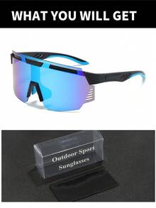 1 副男女通用新款时尚超大时尚眼镜，时尚休闲旅行驾驶骑行必备时尚眼镜 - A - 查看 6