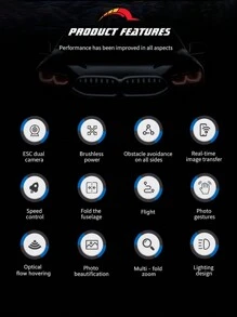 New Model S183 High-Configuration Remote Control Drone, High-Definition Dual-Camera Aerial Photography Remote Control Aircraft. Equipped With Optical Flow Hover - Black - View 8
