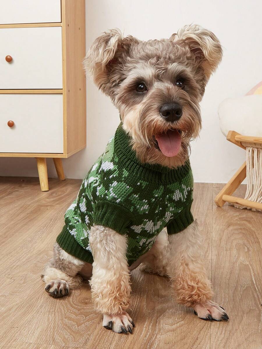 1pc Incredibly Cute Pet Dog Clothes, Autumn/Winter Knitted Turtleneck