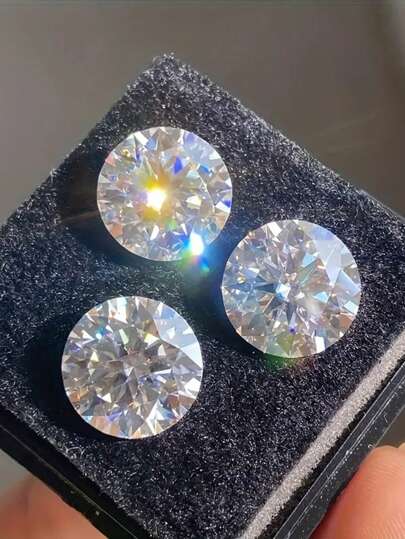 0.8-10ct Classic Round Moissanite Loose Stones For DIY Jewelry, D Color VVS1 Clarity, Ideal Gift Choice