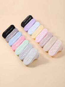 15 Pairs Baby Boys & Girls Boat Socks With White Letters On Sole | Adhesive Anti-Slip Socks | Soft & Comfortable | Suitable For Toddlers - Multicolor - View 3