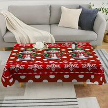 1 件节日圣诞桌布 - 防水、防油、耐热涤纶桌布，适用于餐桌和咖啡桌 - 彩色 - 查看 5