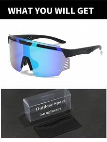 1 副男女通用新款时尚超大时尚眼镜，时尚休闲旅行驾驶骑行必备时尚眼镜 - A - 查看 10