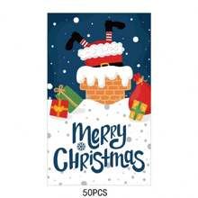 50 cái/gói Thiệp Giáng sinh "Merry Christmas", Quà tặng trang trí/Thiệp tên, Thiệp chúc mừng, Thiệp cảm ơn, Đồ trang trí quà tặng - Nhiều màu - Xem 11