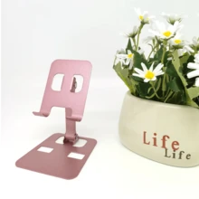 Giá đỡ điện thoại/máy tính bảng bằng kim loại có thể gập lại, giá đỡ bằng hợp kim nhôm để phát trực tiếp, gắn trên bàn - Nhiều màu - Xem 12