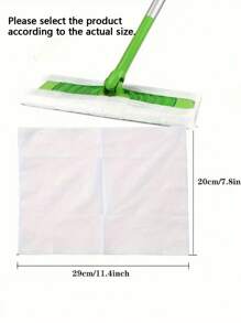 30 件/60 件/100 件一次性防静电清洁布除尘纸拖把适用于地板、瓷砖、家居清洁用品 - 白色 - 查看 2