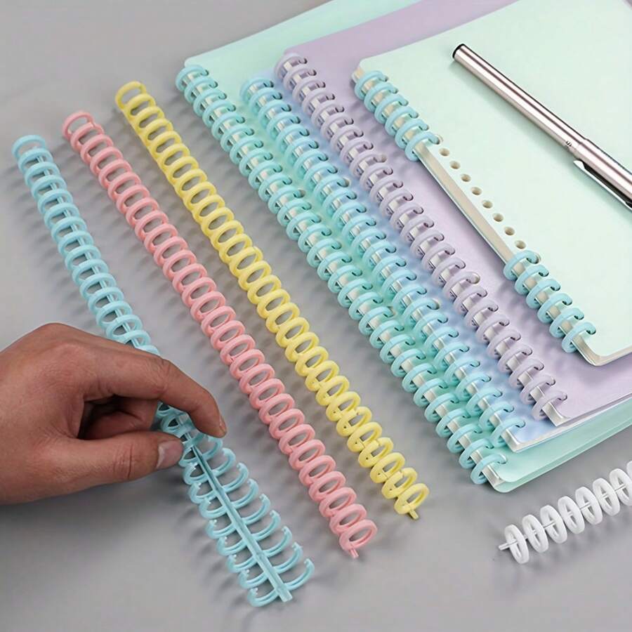 5pcs A4 Paper 30Hole Plastic LooseLeaf File Binding Rings, Detachable