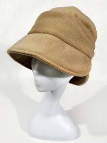 1 件女士纯色厚渔夫帽，冬季保暖耳罩可爱休闲优雅复古贝雷帽报童帽，多功能适用于户外、街头、滑雪、旅行、派对、日常使用 - MM1563 - 查看 7