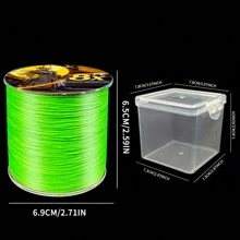 Chelesh 500 米编织钓鱼线,耐磨,无拉伸,8 股多色可选,高可见度,适用于咸水和淡水,10-100 磅,钓鱼礼物,节日装饰 - 螢光綠 - 查看 8