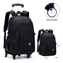 Trolley Backpack With Triple Wheels Or Large Executive Wheels - màu đen - Xem 1