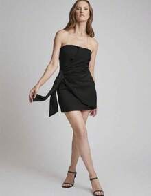 BASIC BLACK DRESS WITH DETAILS - 黑色 - 查看 2