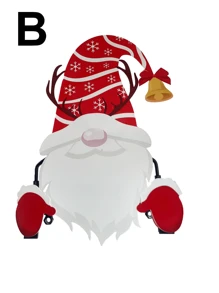 1pc Kim loại hàng rào nhìn trộm Giáng sinh - Nhiều ông già Noel và chú lùn dễ thương để lựa chọn cho trang trí sân vườn, biển báo sân ngoài trời để thêm không khí lễ hội vui vẻ, quà tặng trang trí tiệc Giáng sinh - Nhiều màu - Xem 10