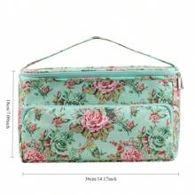 1 túi đựng đồ đựng len dung tích lớn có túi đựng phụ kiện, túi vải polyester đựng len, kim, móc len, dụng cụ đan len tự làm và đồ thêu len, hộp đựng phụ kiện đan len đa năng có lỗ thoát len - Nhiều màu - Xem 7