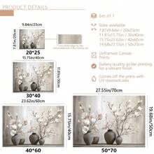 1pc Vibrant Magnolia Canvas Wall Art - Wooden Framed Contemporary Floral Print - Wall Art, Perfect Accent For Bedrooms, Living Rooms, Kitchens And More - Seasonal Fall Decorations,Poster Gifts Birthday Graduation