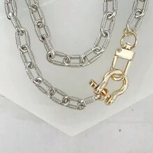 manbara 夸张哥特式粗项链 女式复古日月圆形吊坠项链 个性嘻哈粗项链 - 琉璃項鍊 - 查看 6