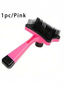 1支宠物梳毛刷，猫咪去毛刷，狗狗毛发去除清洁刷，一键去毛，按摩刷，宠物用品 - 彩色 - 查看 7